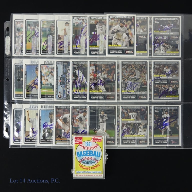 Chicago White Sox Baseball Card Sets: 1981 Topps Coca-Cola complete baseball card set. All 11 (12 with the special offer card) cards of the set. These cards are identical to the 1981 Topps baseball cards, except for the Coca-Cola logos on