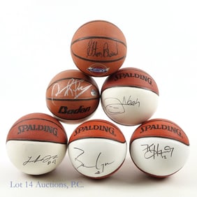 6 Signed Mini Basketballs With Rodman