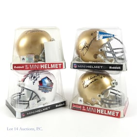 Dent, Theismann, Lattner, Huarte Mini Helmets