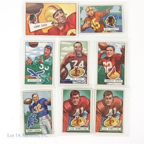1951 & 1952 Bowman Football Cards (8)