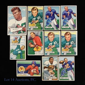 1951 & 1952 Bowman Football Cards (11)
