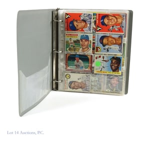 Binder Of Baseball & Football Cards (125)