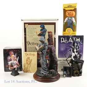 DC Sandman Lot, Sculptures, Pins (6)