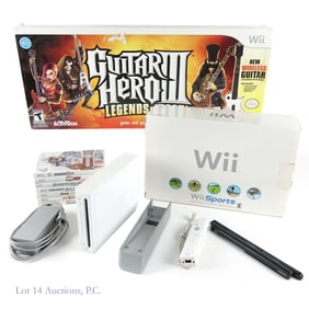 Wii Sports Console, Guitar Hero III, Games