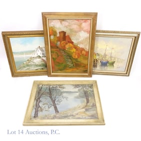 Large Landscape Paintings (4) (LOCAL / 3rd Party Shipping only)