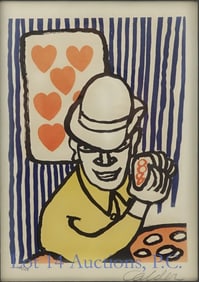 A. Calder, Card Player Litho, Signed, Numbered