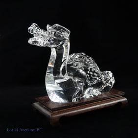 Baccarat Crystal Dragon & Stand