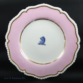 Flight, Barr & Barr Armorial Porcelain Plate, Lion