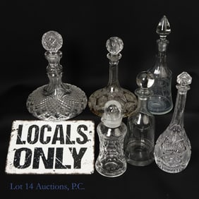 Crystal / Glass Decanters (6, LOCAL PICK-UP/3rd)