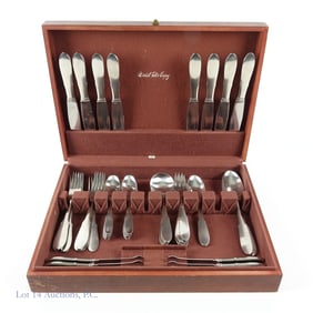 George Jensen Stainless Steel Flatware Set 52 Pcs