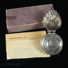 NW Canada Medal Rcpnt Batoche Sterling Cigar Tray