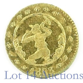 1883-Q USA Miner's California Gold Charm (BU)