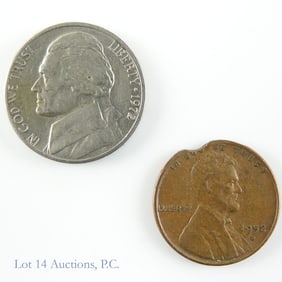 1952 & 1972 USA Error Coins (2)
