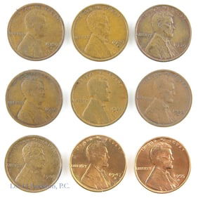 1909 - 1955 USA Rarer Lincoln Wheat Cents (9)