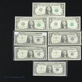 USA Silver Cert. & Fed Reserve Star Notes AU-CU -8