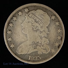1835 Silver Capped Bust Quarter (Fine)