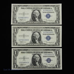 1935-A USA $1 Silver Certificates (Blue Seal) -3