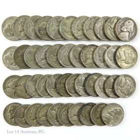 1942-1945 USA Silver Jefferson WW2 Nickels (44)