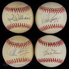 Boston Red Sox Signed Baseballs - 3 HOF (4)