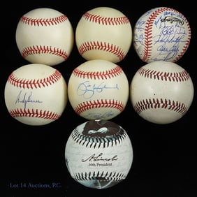 Autographed Baseballs (3) + More (Duke Cox, Shuba)