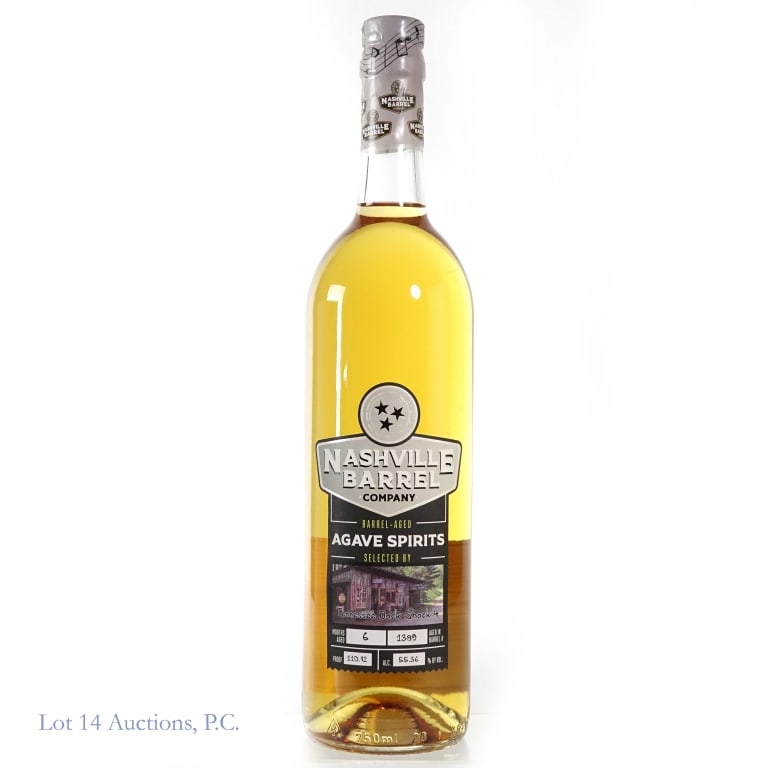 Nashville Barrel Company Barrel-Aged Agave Spirits: Nashville Barrel Company Barrel-Aged Agave Spirits, 110.72 Proof, 750 ml, Tennessee Jack Shack 4 Private Selection, Barrel #1389, Aged: 6 Months.