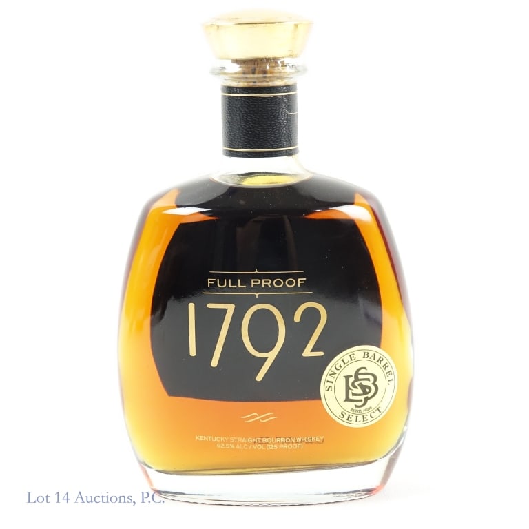 1792 Full Proof Bourbon SB Select (2023): 1792 Full Proof Bourbon (2023), 125 Proof, 750 ml, Barrel #9095 Single Barrel Select.
