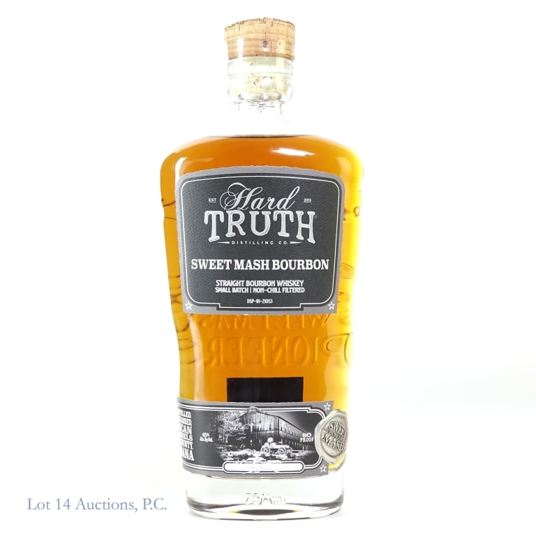 Hard Truth Sweet Mash Bourbon (2024): Hard Truth Small Batch Sweet Pioneers Mash Straight Bourbon Whiskey, 90 Proof, 750 ml.
