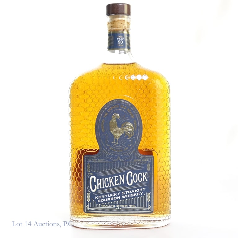 Chicken Cock Bourbon: Chicken Cock Straight Bourbon Whiskey, 90 proof, 750 ml.