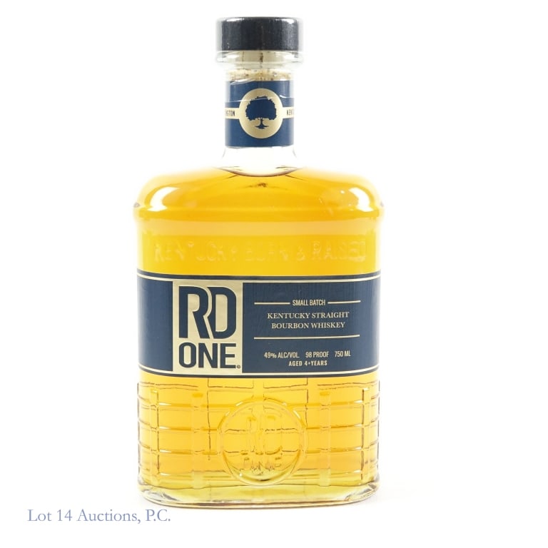 Registered Distillery One Bourbon: Registered Distillery One Bourbon Whiskey, distilled in Lexington, Kentucky. 98 proof, 750 ml, aged 4+ years.