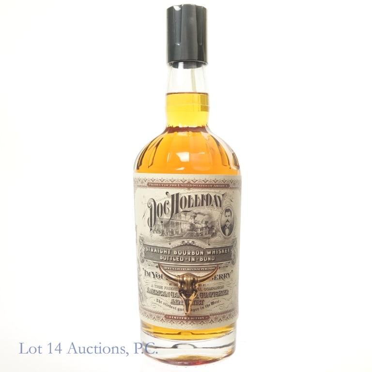 Doc Holliday BIB Bourbon Whiskey: Doc Holliday Limited Edition Bottled in Bond Bourbon Whiskey, 100 proof, 750ml.