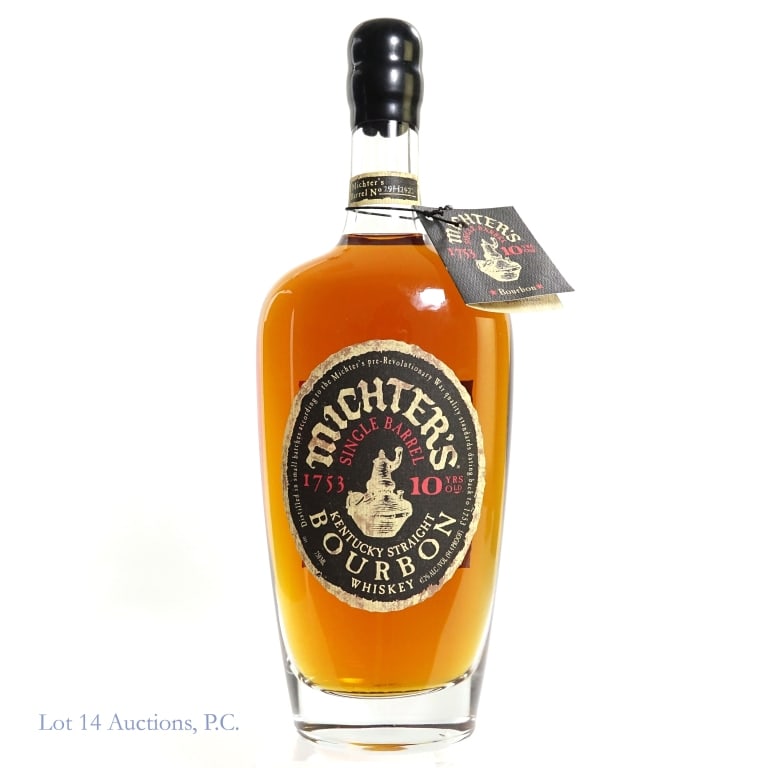 Michter's Single Barrel 10 Year Old Bourbon (2019): Michter's Single Barrel 10 Year Old Kentucky Straight Bourbon Whiskey (2019), 94.4 Proof, 750 ml, Batch #19H1421.