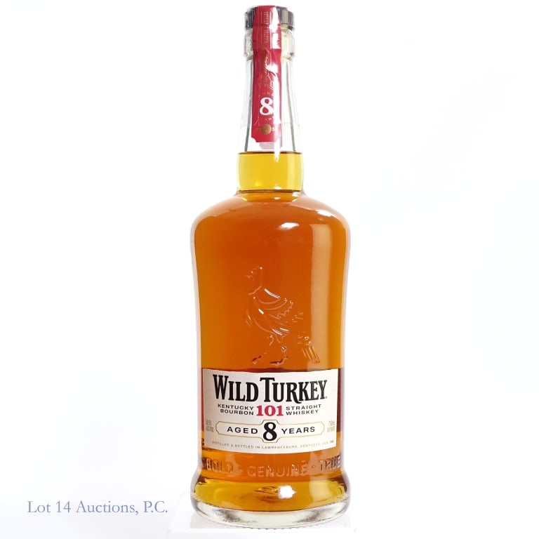 Wild Turkey 8 Year Ky Bourbon 101 Proof: Wild Turkey 8 Year Kentucky Straight Bourbon Whiskey, 750ml, 101 proof.