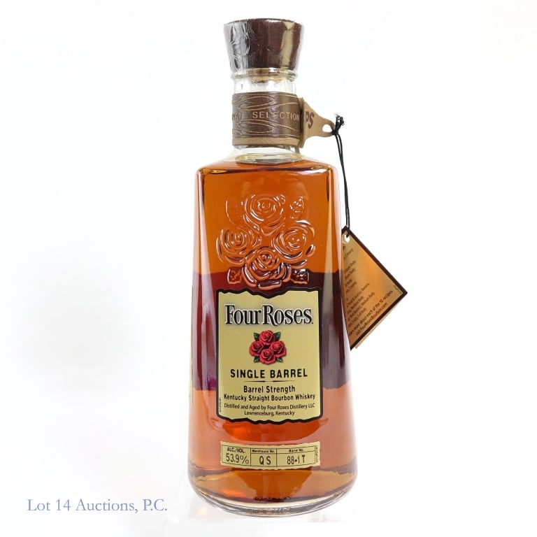 Four Roses SB Bourbon Store Pick (OBSK): Four Roses Single Barrel Bourbon, 107.8 Proof, 750 ml, Mariano's Special Selection, Recipe: OBSK, Warehouse No. Q S, Barrel #88-1T, Aged: 9 Years, 3 Months.