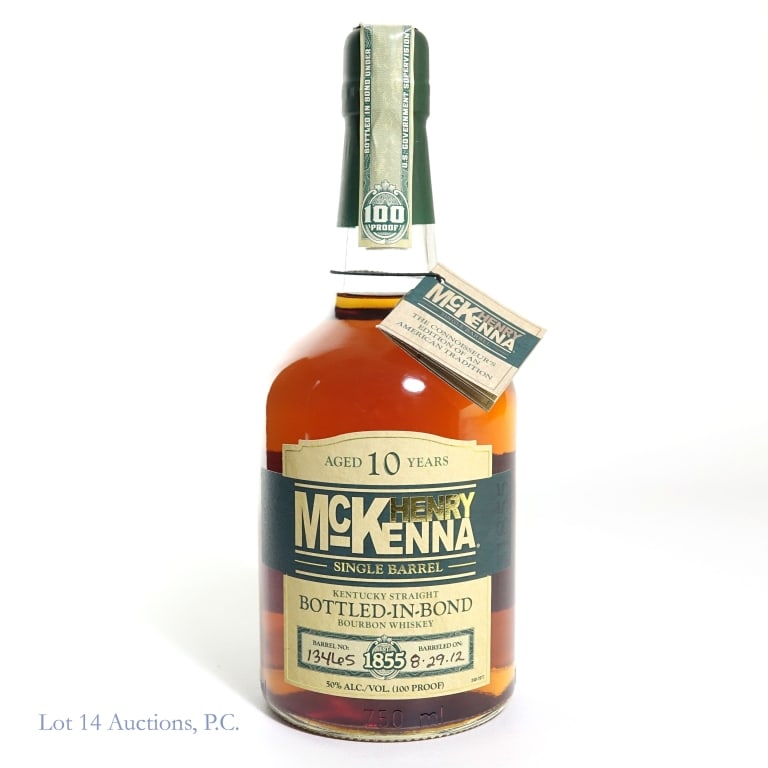 Henry McKenna 10 Year Single Barrel Bourbon: Henry McKenna 10 Year Single Barrel Bourbon, Barreled: 8-29-12, Barrel #13465.