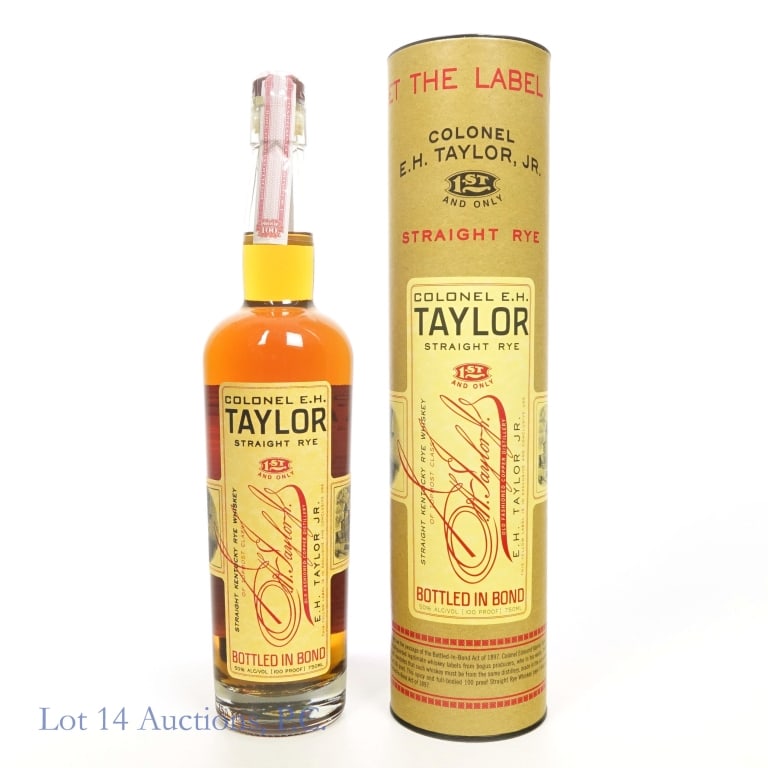 Colonel E.H. Taylor Straight Rye Whiskey (2024): Colonel E.H. Taylor Straight Kentucky Rye Whiskey (2024), 100 Proof, 750 ml, Cylinder tube included.