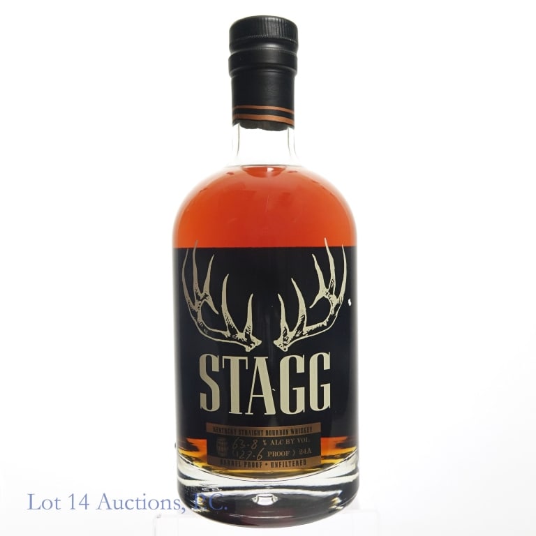 Stagg Barrel Proof Bourbon Batch 24A (127.6 pf): Stagg Barrel Proof Kentucky Straight Bourbon (2024), 127.6 Proof, 750 ml, Batch #24A.