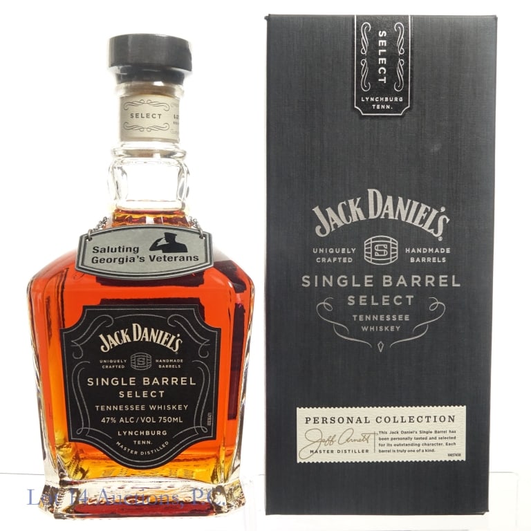 Jack Daniel's SB Saluting Georgia's Veterans: Jack Daniel's Single Barrel Tennessee Whiskey, 94 Proof, 750 ml. Saluting Georgia's Veterans Private Selection. Bottled: 07-24-20, Barrel #20-04131.
