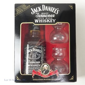 80s Jack Daniel's Whiskey Jigger Gift Set and Tin