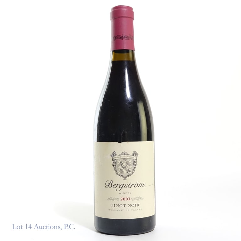 2001 Bergstrom Pinot Noir: One bottle of Pinot Noir, bottled in 2001 by Bergstrom Winery in Willamette Valley, Oregon. 13.5% ABV. See photos for any label / capsule damage, condition, and details.