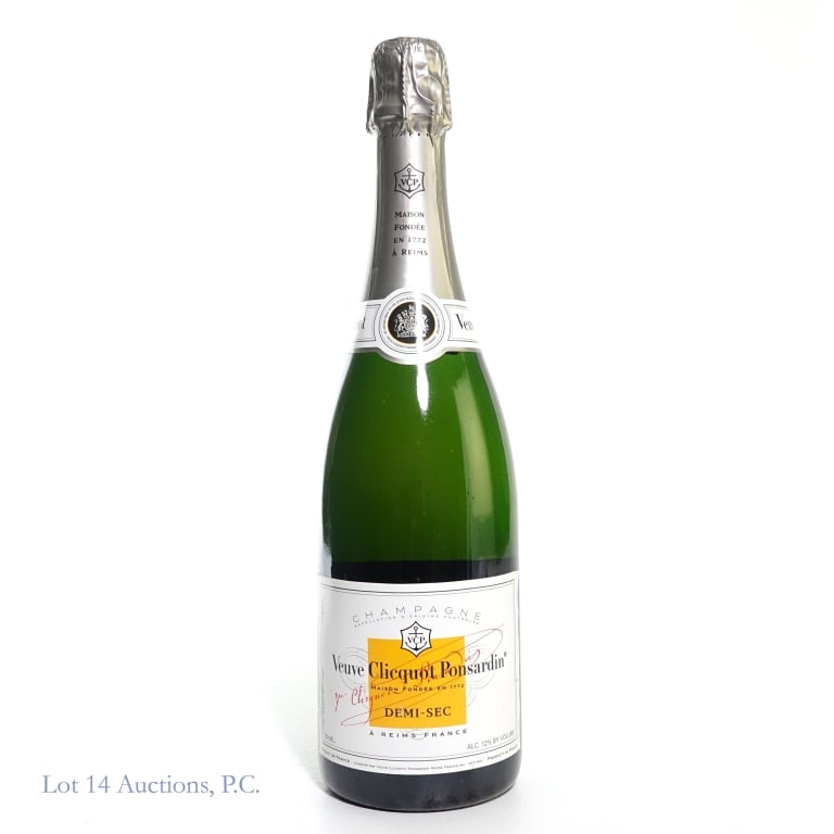 Veuve Clicquot-Ponsardin Demi-Sec Champagne: Veuve Clicquot-Ponsardin Demi-Sec Champagne, 12% ABV, 750 ml, Vintage: nonvintage, Region: Reims, France.