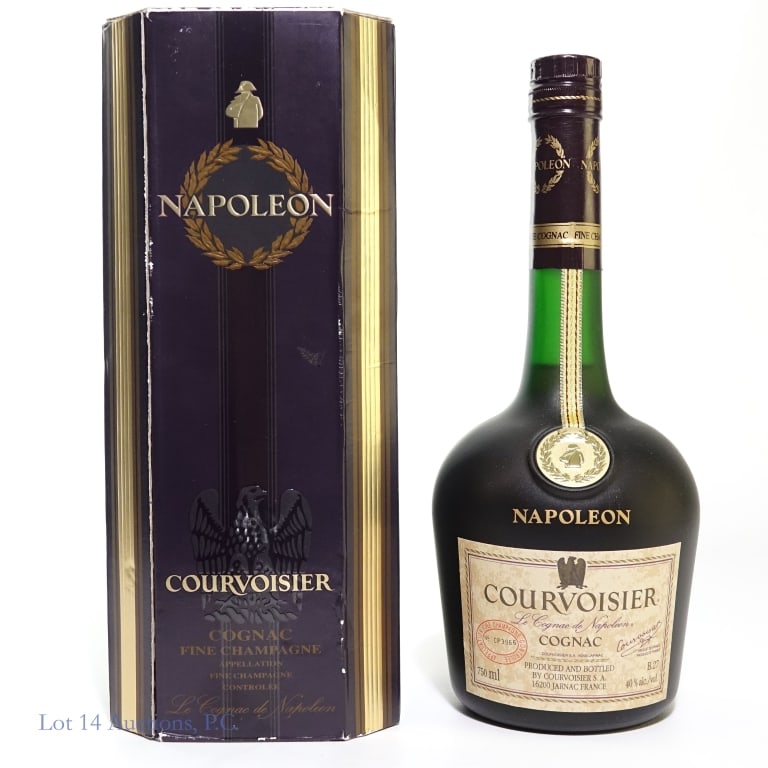 Courvoisier Napoleon Cognac: Courvoisier Napoleon Fine Champagne Cognac, 80 Proof, 750 ml. Bottled in France.