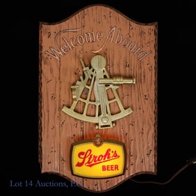 Stroh's Beer "Welcome Aboard" Sign