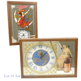 George Nathan Schlitz & Miller Clocks (2)