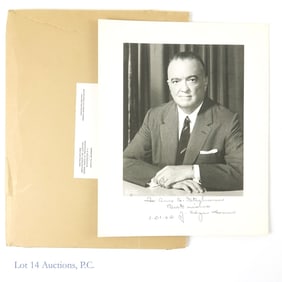 Signed J. Edgar Hoover Photograph