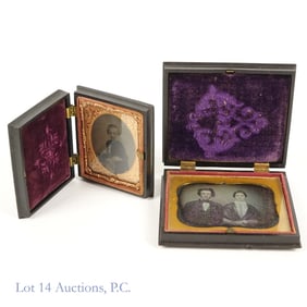 Daguerreotype & Tintype in Gutta Percha Cases