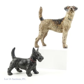 Cast Iron Dog Figurines (2)