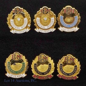 General Motors Gold Pins (6), 4.42g AGW