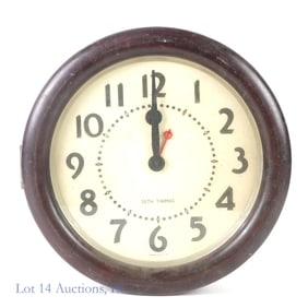 Seth Thomas Round Wall Clock - AS IS