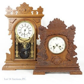 Wooden Mantle Clocks (2)
