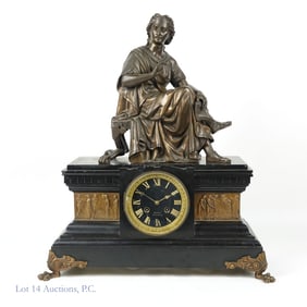 French Slate Mantle Clock